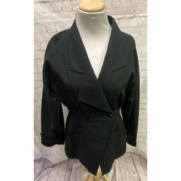 Karl Lagerfeld Jackets & Blazers - Karl Lagerfeld Sake Fifth Avenue Black Blazer Coat Size made France